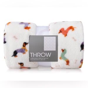 New Colorful Dachshund Print Throw Blanket